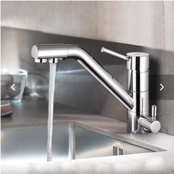 3-in-1 Keukenkraan met Waterfilter – Draaibare Mengkraan