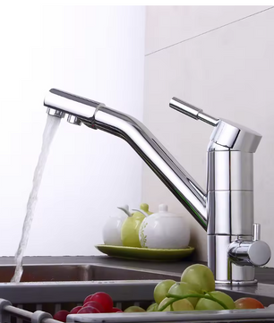 3-in-1 Keukenkraan met Waterfilter – Draaibare Mengkraan