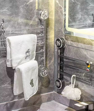 Draaibaar Handdoekrek met Zuignap – Wand Towel Rack zonder Boren