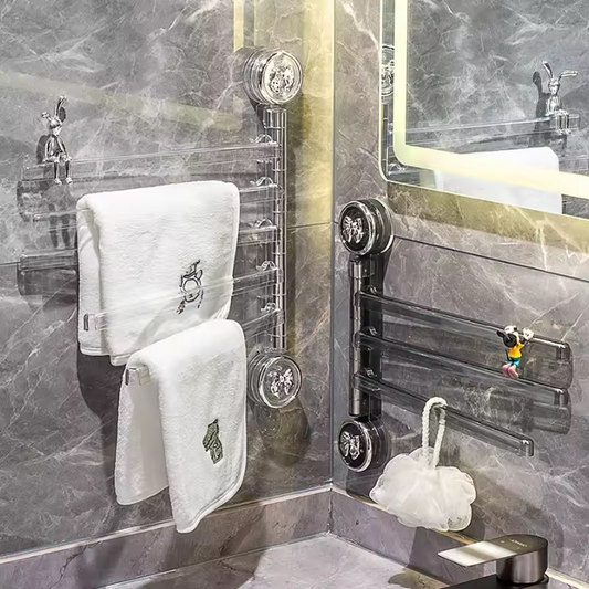 Draaibaar Handdoekrek met Zuignap – Wand Towel Rack zonder Boren