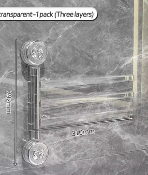 Draaibaar Handdoekrek met Zuignap – Wand Towel Rack zonder Boren