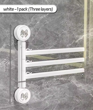 Draaibaar Handdoekrek met Zuignap – Wand Towel Rack zonder Boren