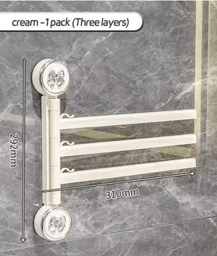 Draaibaar Handdoekrek met Zuignap – Wand Towel Rack zonder Boren