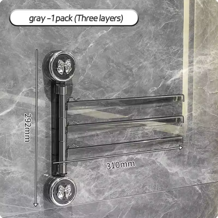 Draaibaar Handdoekrek met Zuignap – Wand Towel Rack zonder Boren