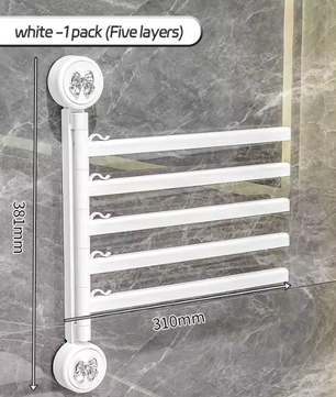 Draaibaar Handdoekrek met Zuignap – Wand Towel Rack zonder Boren