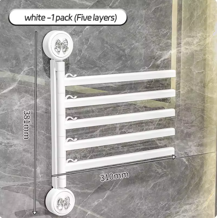 Draaibaar Handdoekrek met Zuignap – Wand Towel Rack zonder Boren