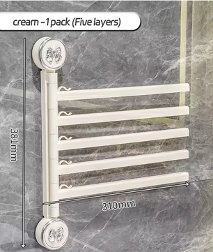 Draaibaar Handdoekrek met Zuignap – Wand Towel Rack zonder Boren