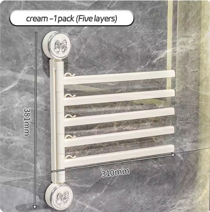 Draaibaar Handdoekrek met Zuignap – Wand Towel Rack zonder Boren