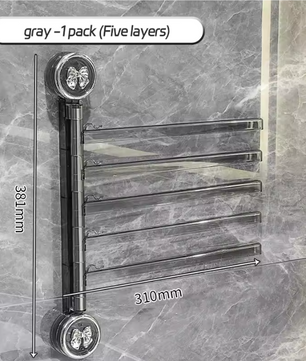 Draaibaar Handdoekrek met Zuignap – Wand Towel Rack zonder Boren