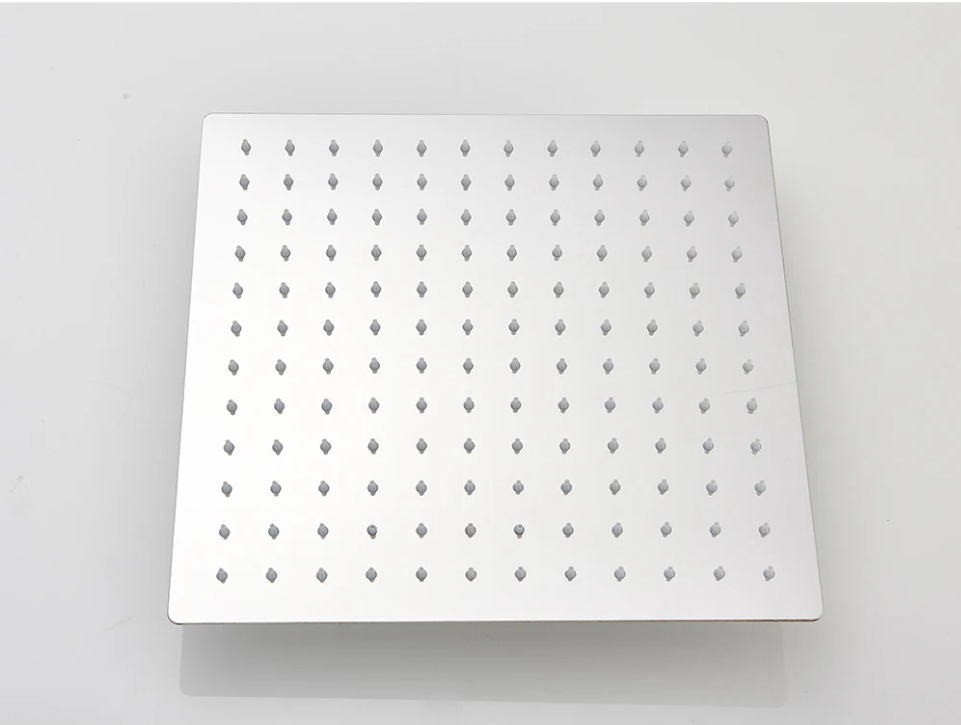 Ultradunne Regendouchekop van RVS – Wandmontage met Messing Douchearm en Flexibele Doucheslang