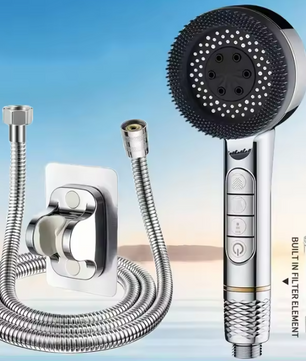 Gefilterde Hogedruk Douchekop met 4 Standen – Multifunctionele Badkamer Douche