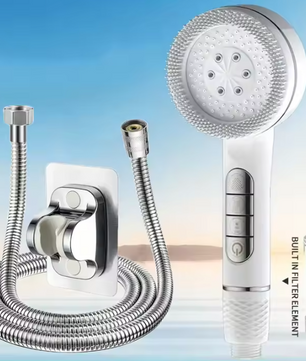 Gefilterde Hogedruk Douchekop met 4 Standen – Multifunctionele Badkamer Douche