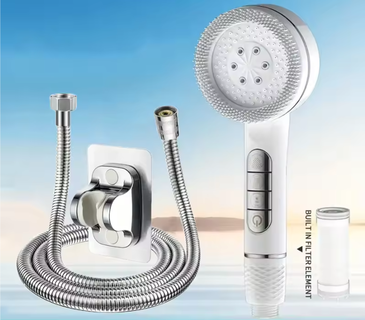 Gefilterde Hogedruk Douchekop met 4 Standen – Multifunctionele Badkamer Douche