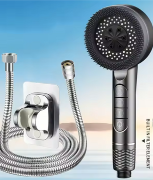 Gefilterde Hogedruk Douchekop met 4 Standen – Multifunctionele Badkamer Douche