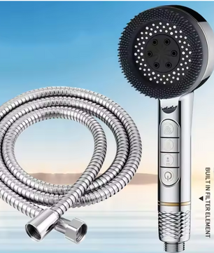 Gefilterde Hogedruk Douchekop met 4 Standen – Multifunctionele Badkamer Douche