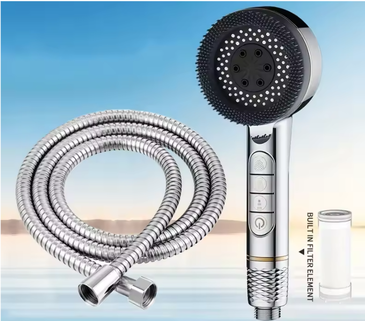 Gefilterde Hogedruk Douchekop met 4 Standen – Multifunctionele Badkamer Douche