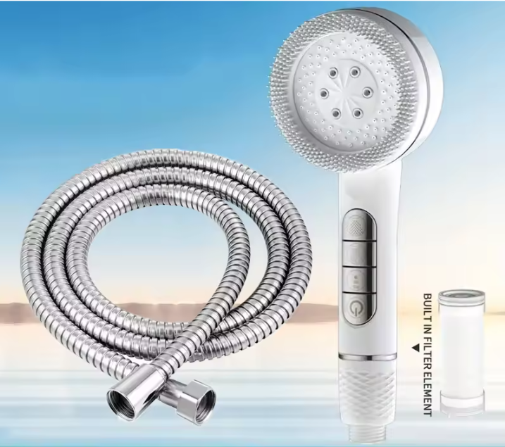 Gefilterde Hogedruk Douchekop met 4 Standen – Multifunctionele Badkamer Douche