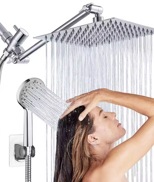 RVS Regendouche Set met Hoofddouche en Handdouche – 5 Standen, Wandmontage