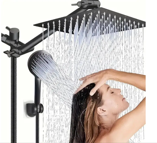 RVS Regendouche Set met Hoofddouche en Handdouche – 5 Standen, Wandmontage