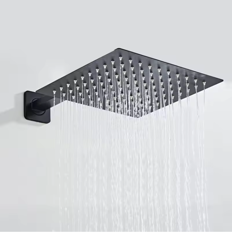 Ultradunne RVS Regendouchekop 2 mm – Wand- en Plafondmontage, Vierkant of Rond