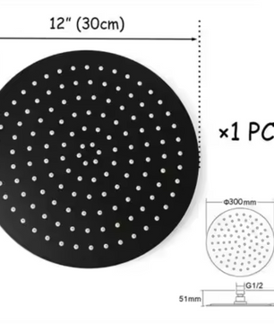 Ultradunne RVS Regendouchekop 2 mm – Wand- en Plafondmontage, Vierkant of Rond