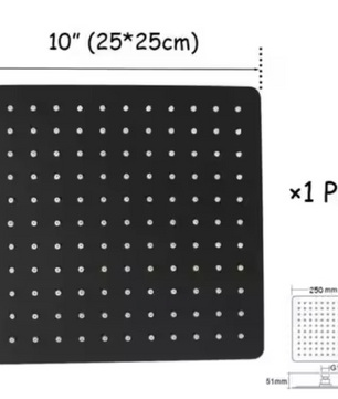 Ultradunne RVS Regendouchekop 2 mm – Wand- en Plafondmontage, Vierkant of Rond