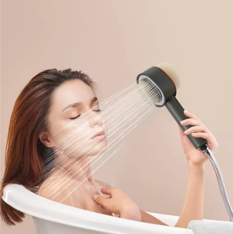 Gefilterde Handdouche met Hogedruk – Verstelbare Waterstraal en Sponskop