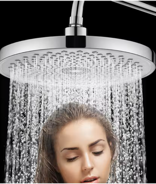 Ronde Hogedruk Douchekop Groot Formaat – Volle Waterstraal en Universele Aansluiting