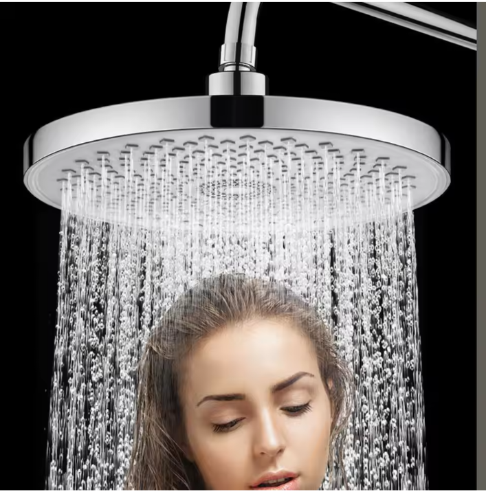 Ronde Hogedruk Douchekop Groot Formaat – Volle Waterstraal en Universele Aansluiting