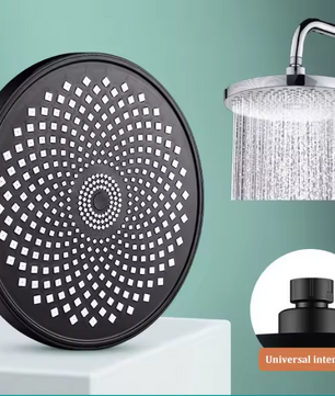 Ronde Hogedruk Douchekop Groot Formaat – Volle Waterstraal en Universele Aansluiting