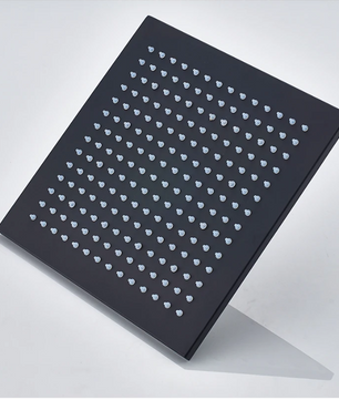 Mat Zwarte LED Regendouchekop 40,64 cm – Vierkant, Overhead Douche