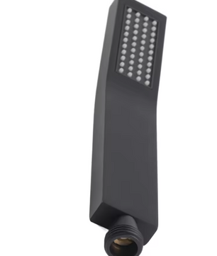 Mat Zwarte Handdouche van Messing – Vierkant Design, Krachtige Waterstraal