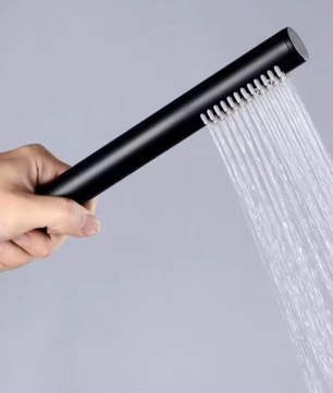 Zwarte Inbouw Douche Set met Omstelkraan, Regendouche en Handdouche