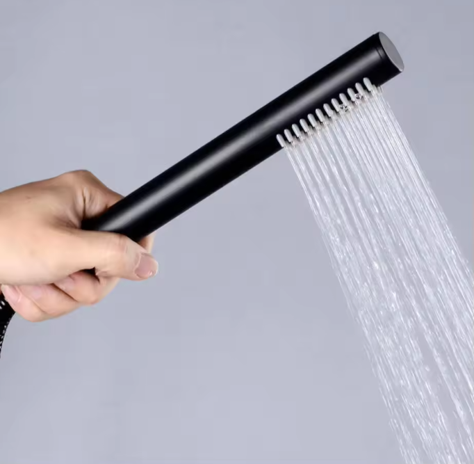 Zwarte Inbouw Douche Set met Omstelkraan, Regendouche en Handdouche