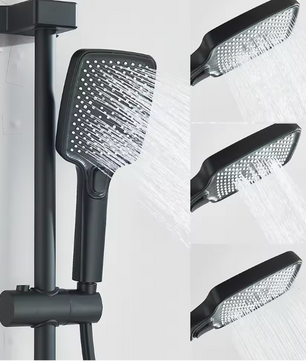 Inbouw Douche Set met LCD Display en Temperatuurregeling – Wandmontage