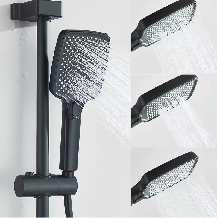 Inbouw Douche Set met LCD Display en Temperatuurregeling – Wandmontage