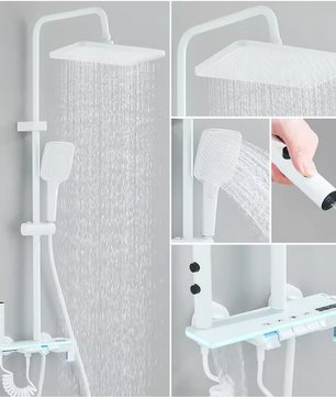 Inbouw Douche Set met LCD Display en Temperatuurregeling – Wandmontage