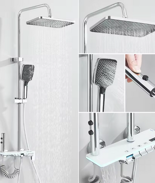 Inbouw Douche Set met LCD Display en Temperatuurregeling – Wandmontage