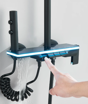 Inbouw Douche Set met LCD Display en Temperatuurregeling – Wandmontage