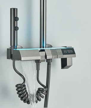 Slimme Douchekraan met LCD Display en Piano Knoppen – 4 Functies