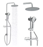 Chroom Douchekolom Set met Regendouche en Mengkraan – Wandmontage