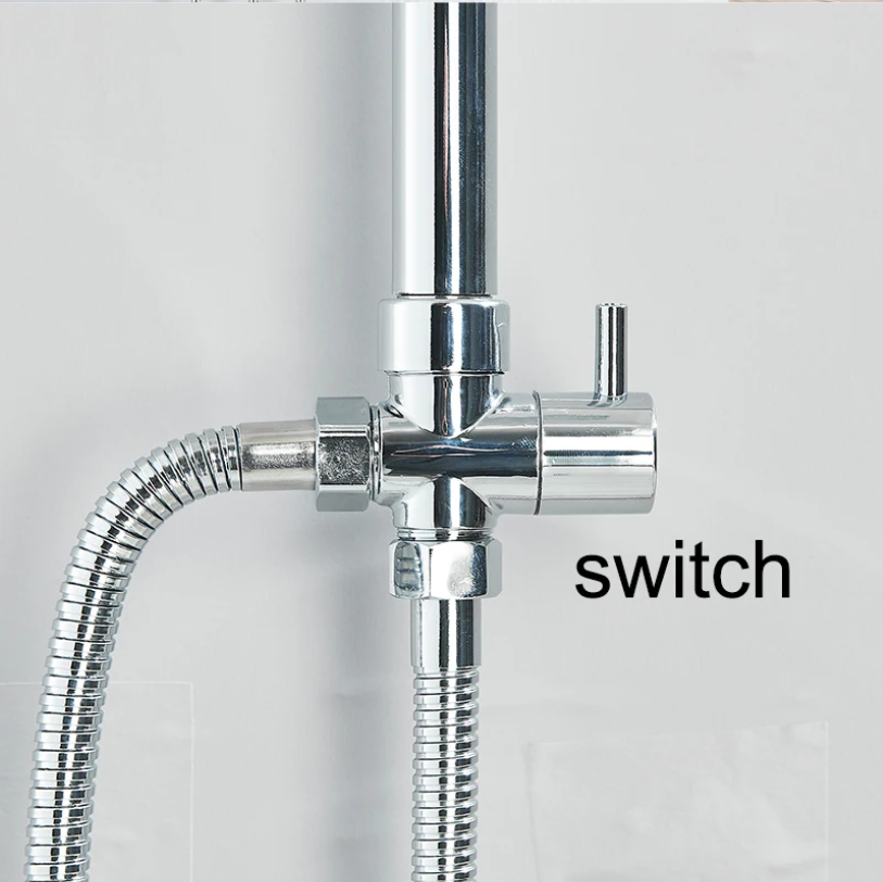 Chroom Douchekolom Set met Regendouche en Mengkraan – Wandmontage