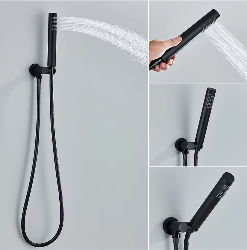 Inbouw Douche Set Mat Zwart met Regendouche en Handdouche – Bad en Douche