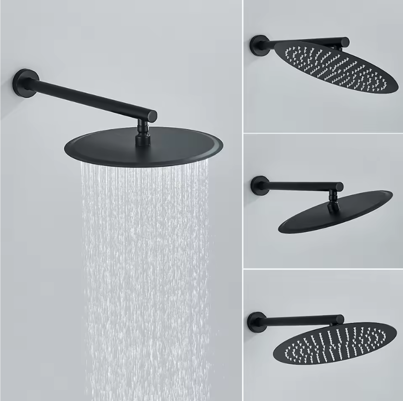 Inbouw Douche Set Mat Zwart met Regendouche en Handdouche – Bad en Douche