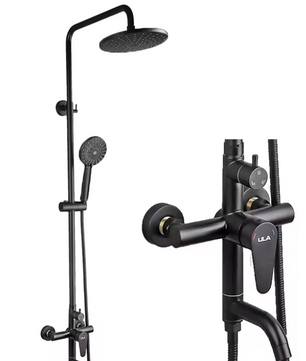 RVS Regendouche Set met Waterval Douche en Mengkraan – Warm en Koud