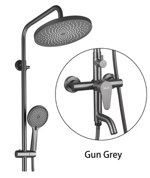 RVS Regendouche Set met Waterval Douche en Mengkraan – Warm en Koud
