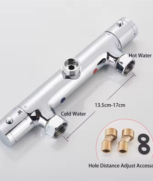 Thermostatische Douche Set Chroom met Ultradunne Regendouche – Wandmontage