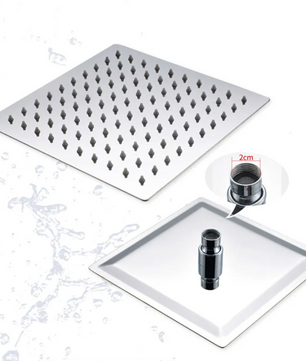 Thermostatische Douche Set Chroom met Ultradunne Regendouche – Wandmontage