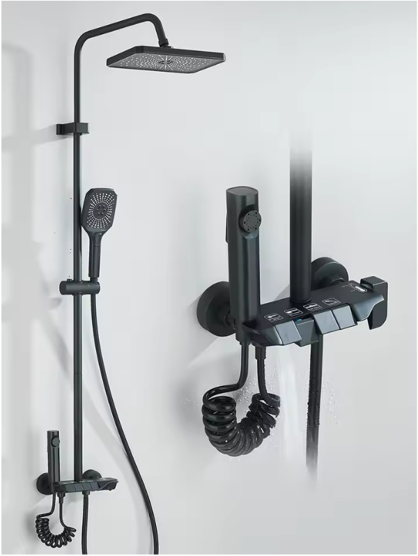 4-Weg Douchesysteem met Regendouche en Bidetkraan – Complete Badkamer Set