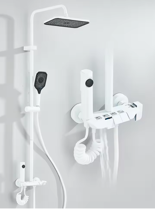 4-Weg Douchesysteem met Regendouche en Bidetkraan – Complete Badkamer Set